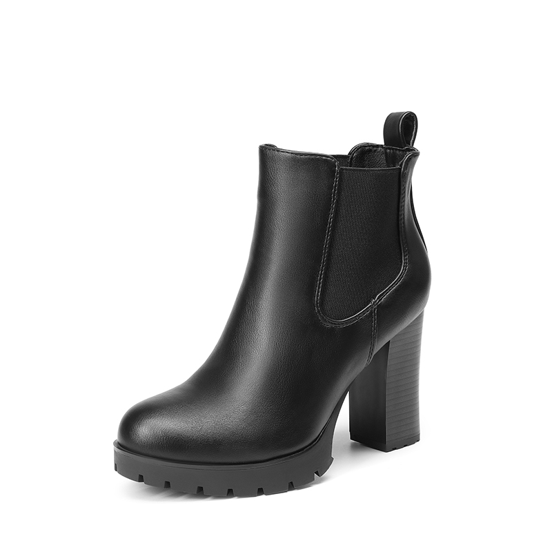DREAM PAIRS High Heel Chunky Chelsea Boots — view 1