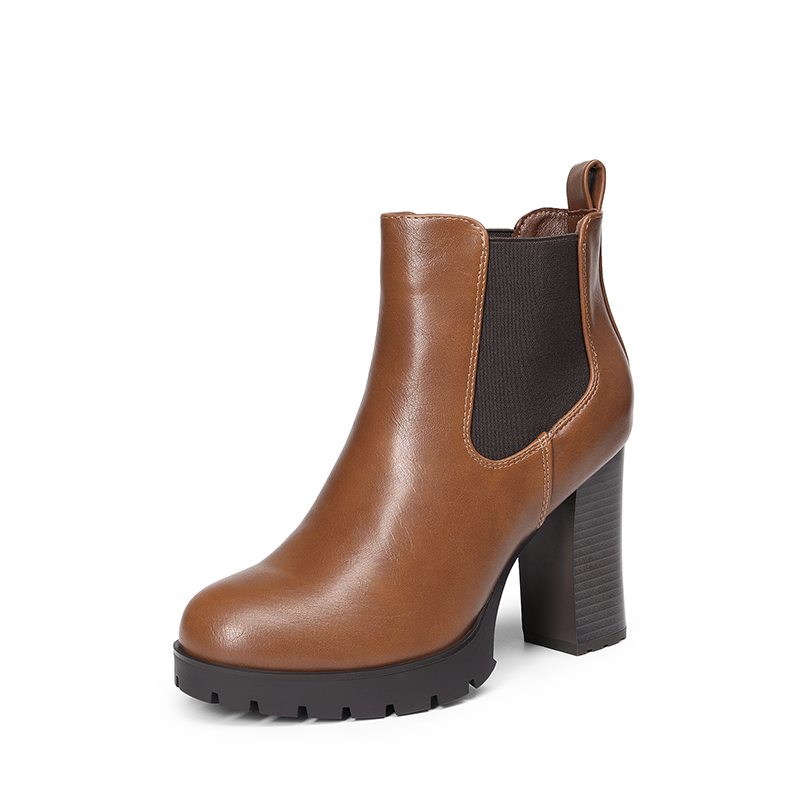 DREAM PAIRS High Heel Chunky Chelsea Boots