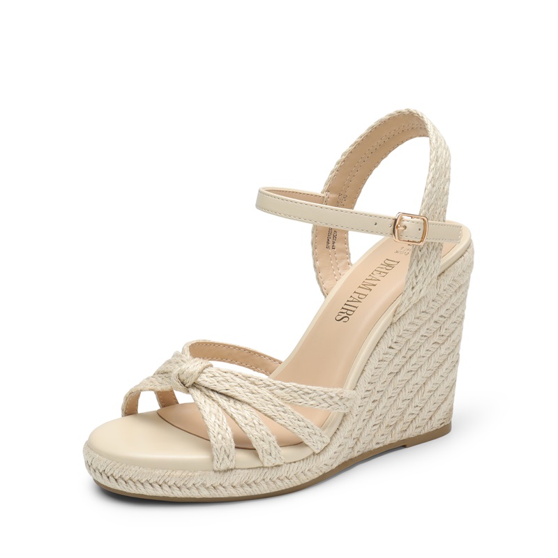 DREAM PAIRS Espadrille Strappy Wedge Sandals