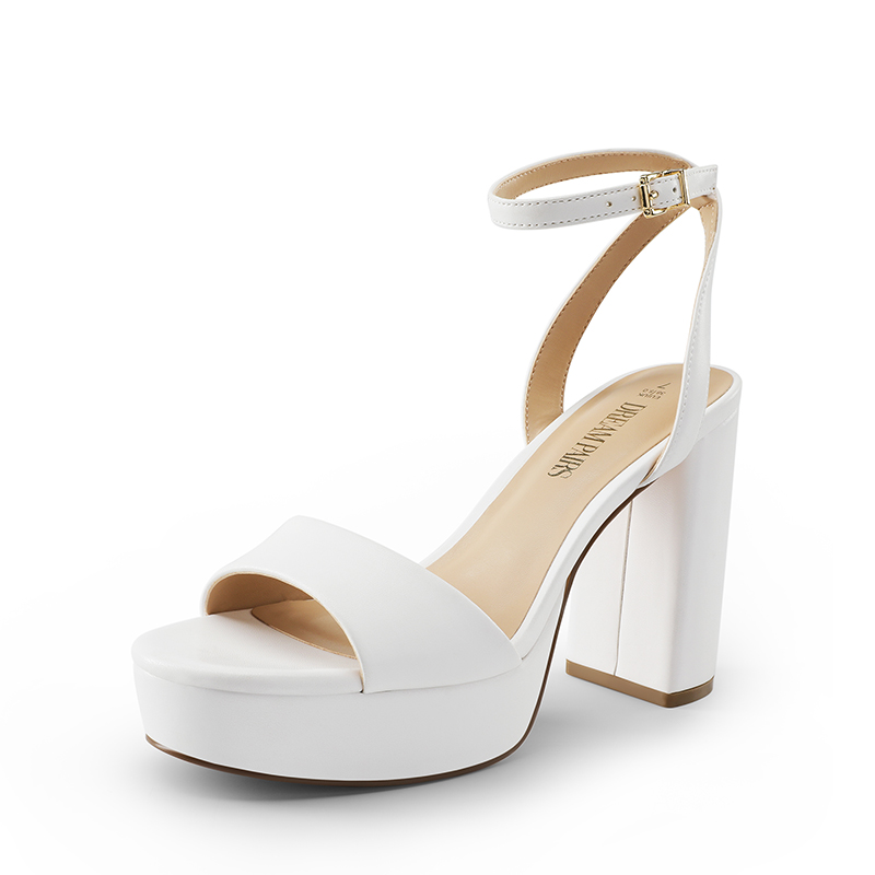 DREAM PAIRS Ankle Strap Platform Chunky High Heel Sandals — view 1