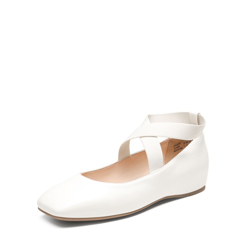 DREAM PAIRS Criss Cross Elastic Ankle Strap Flats