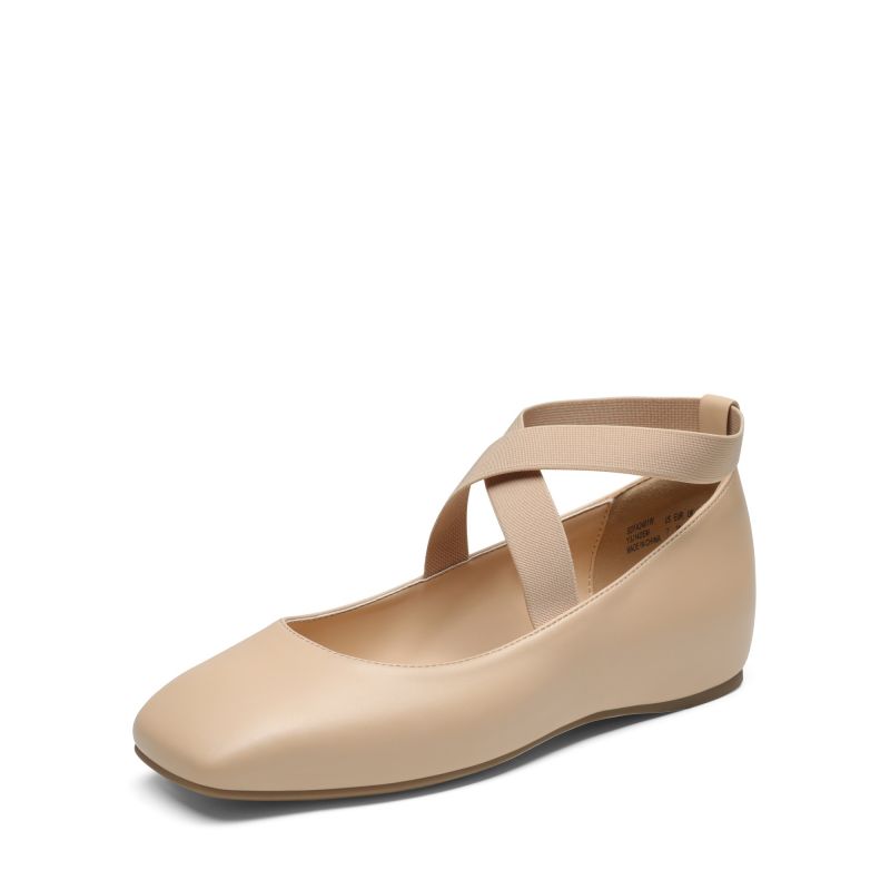 DREAM PAIRS Criss Cross Elastic Ankle Strap Flats
