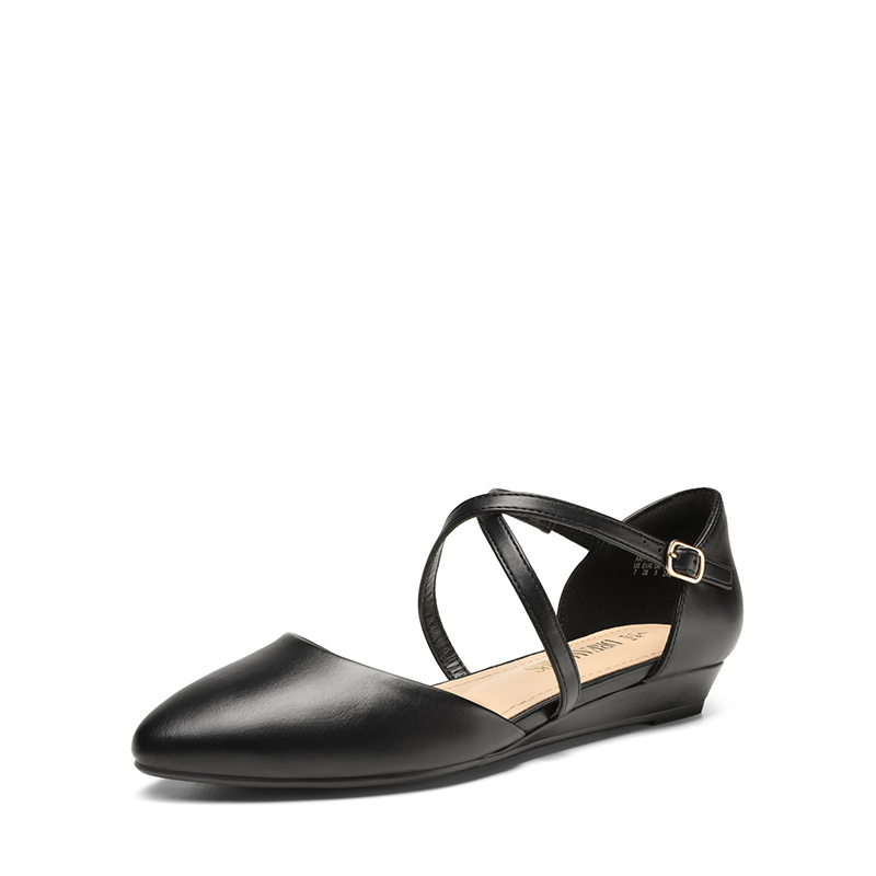 DREAM PAIRS V shaped Cutout Low Wedge Flats — view 1
