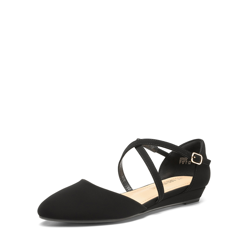 DREAM PAIRS V shaped Cutout Low Wedge Flats