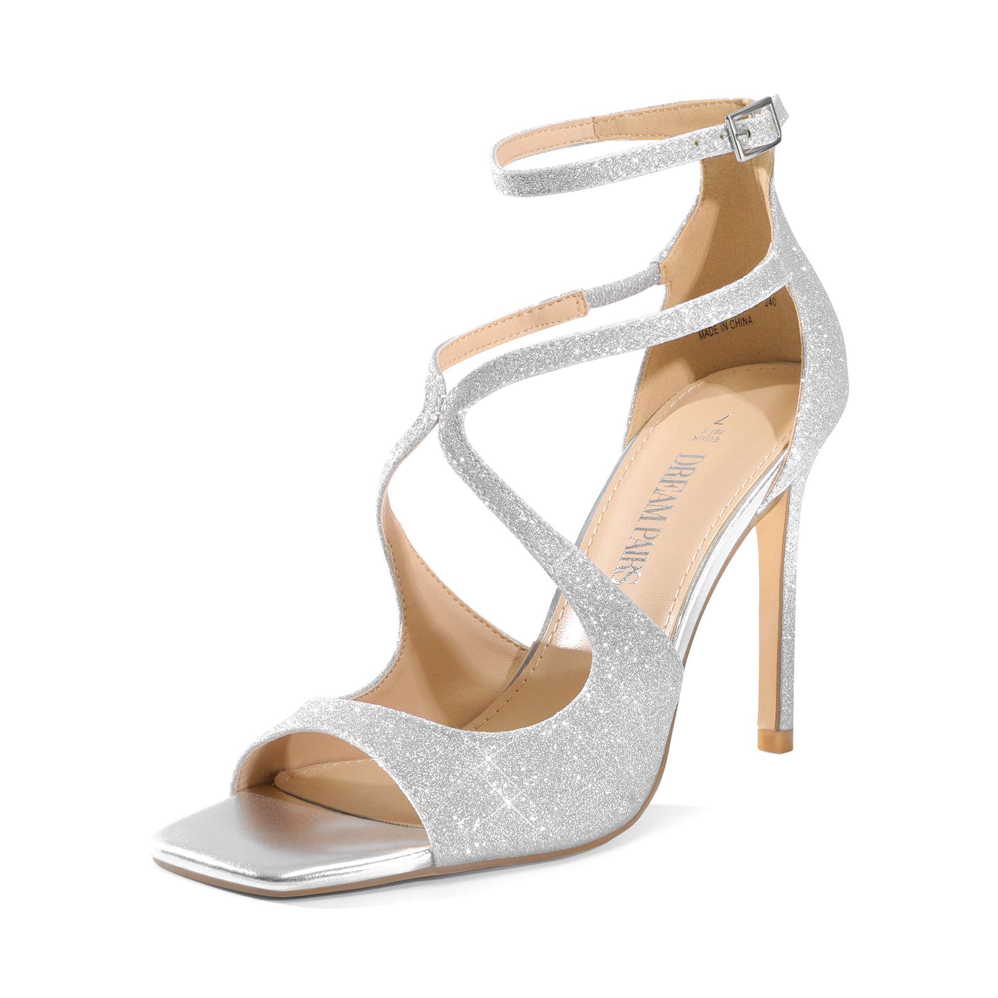 DREAM PAIRS Cross Strappy Stiletto Heels