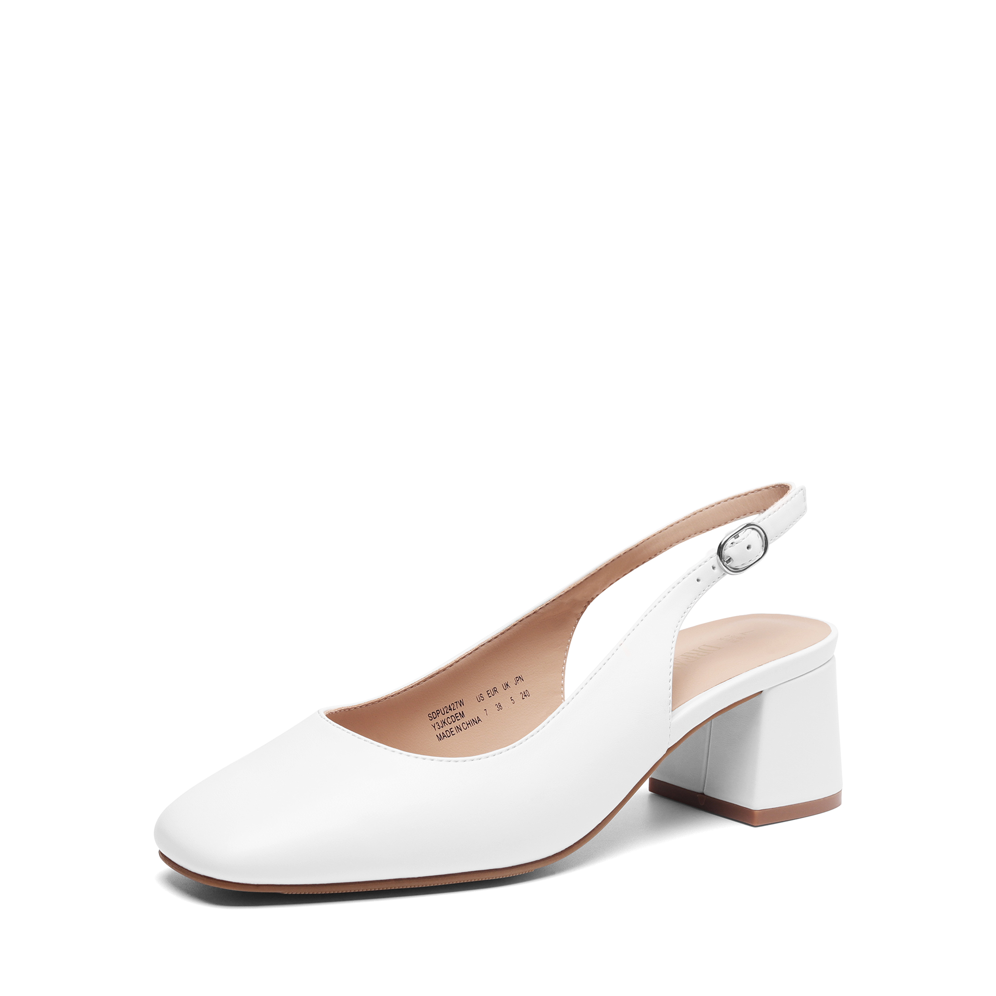 DREAM PAIRS Slingback Chunky Square Toe Pumps — view 1
