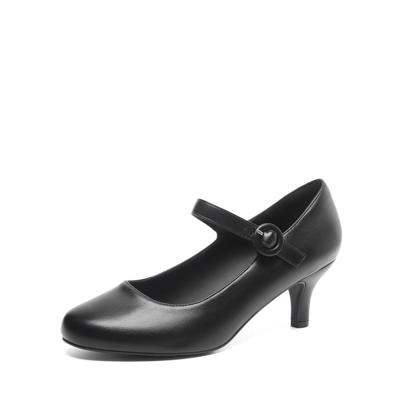 DREAM PAIRS Low Kitten Heel Mary Jane Pumps