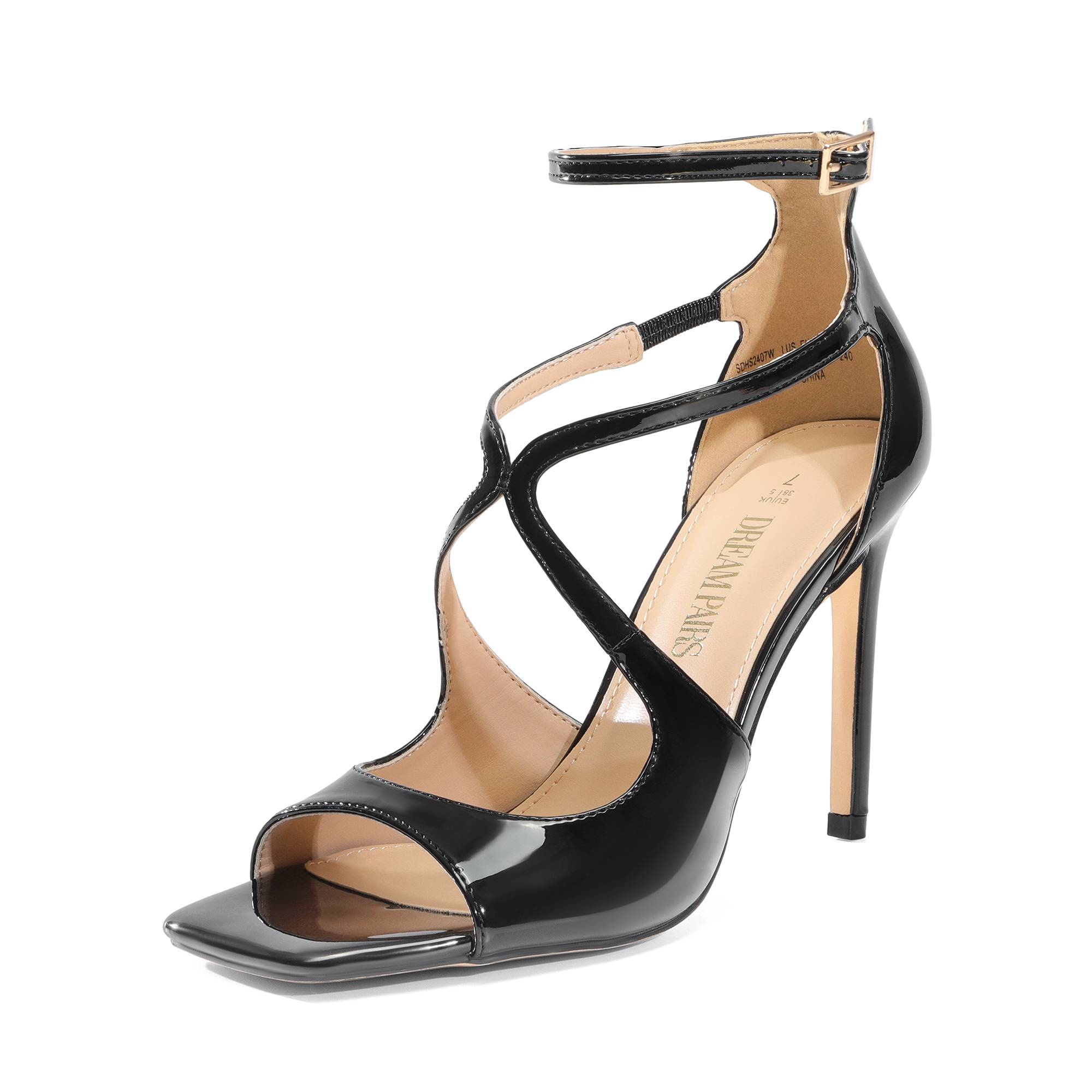 DREAM PAIRS Cross Strappy Stiletto Heels — view 1