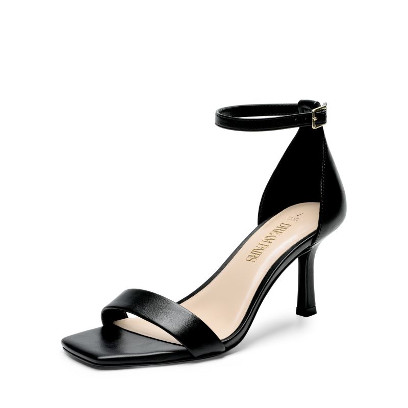 DREAM PAIRS Square Toe Ankle Strap Heels — view 1