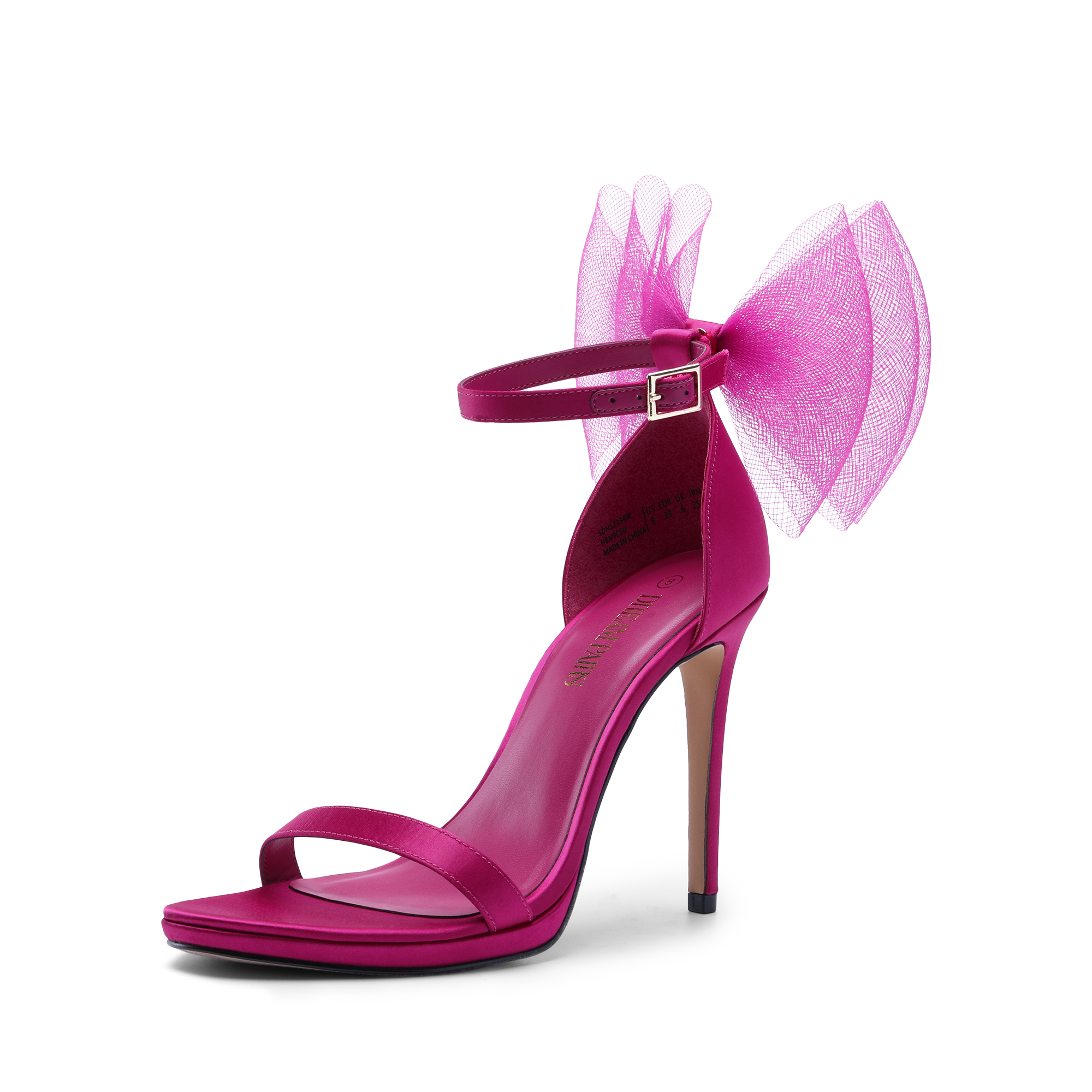 DREAM PAIRS Silky Bow High Stiletto Heel Sandals