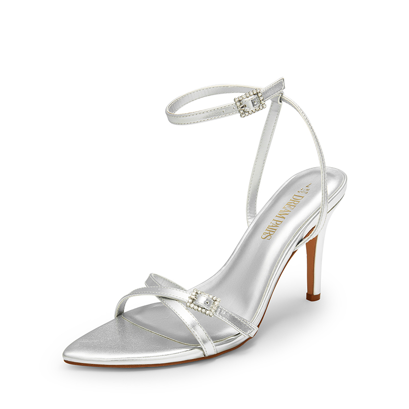 DREAM PAIRS Criss Cross Strap Stiletto Heel Sandals
