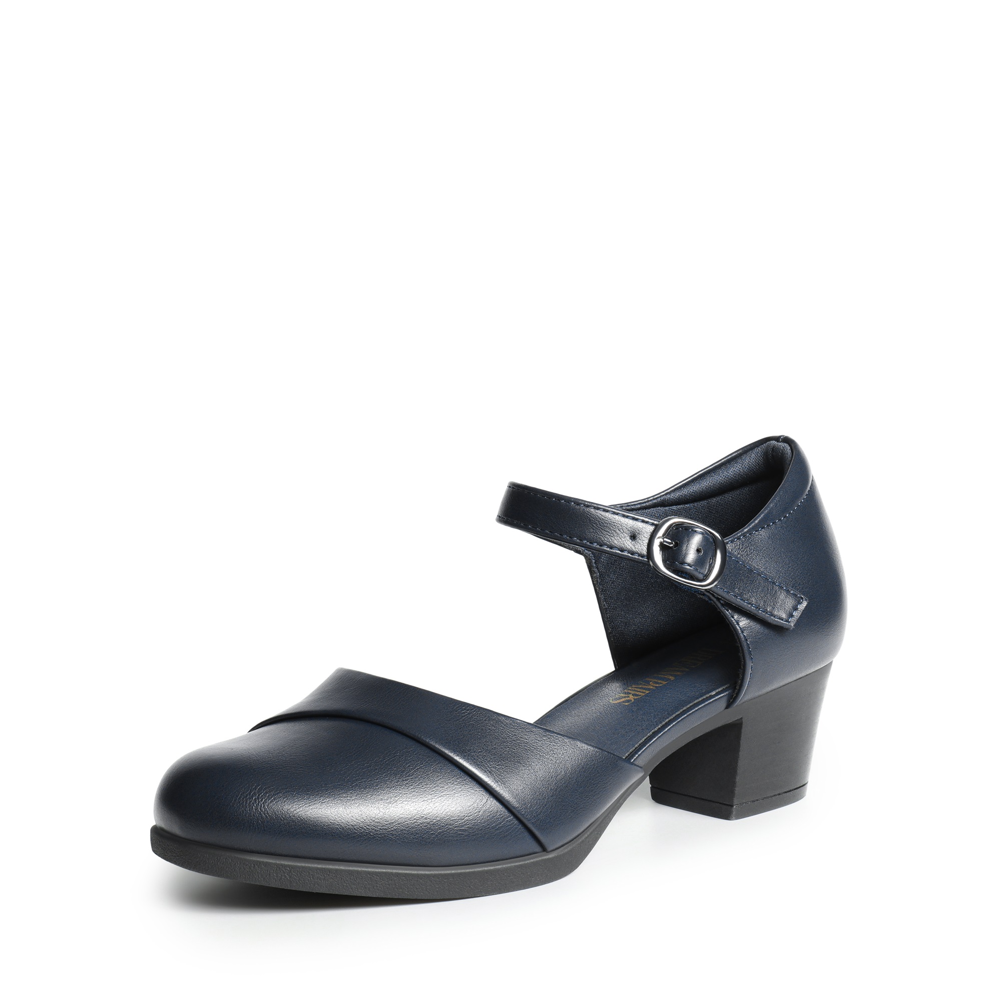 DREAM PAIRS Ascenelle Comfortable Strap Low Block Heel Pumps — view 1