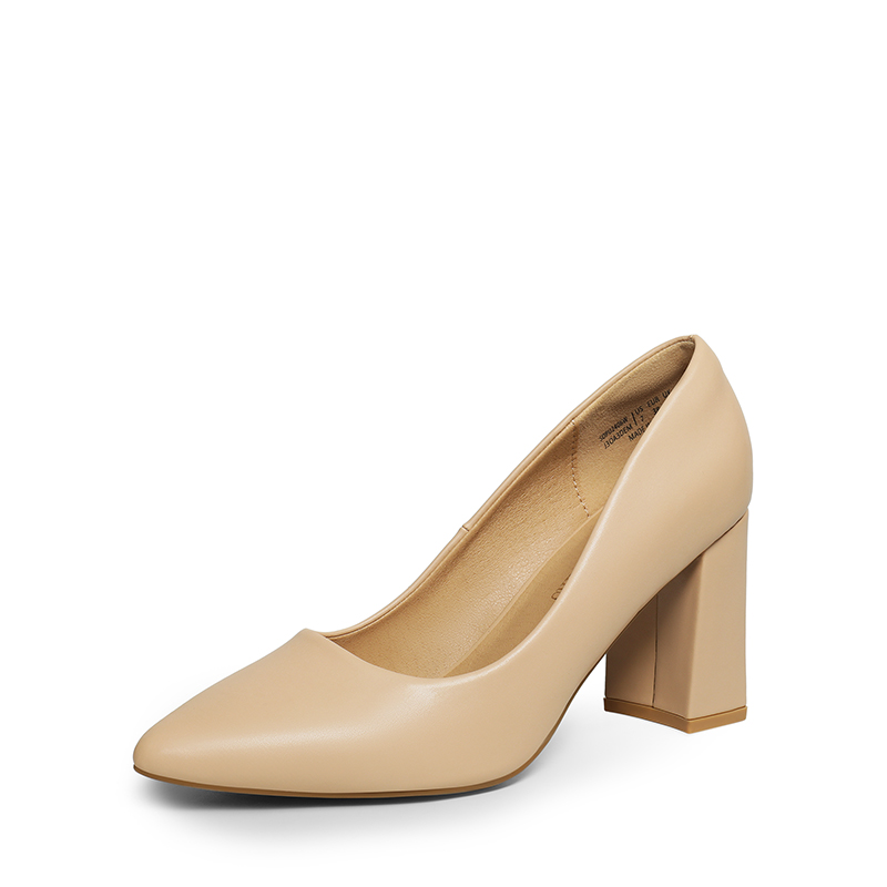 DREAM PAIRS Pointed Closed Toe Block Heel Pumps — view 1