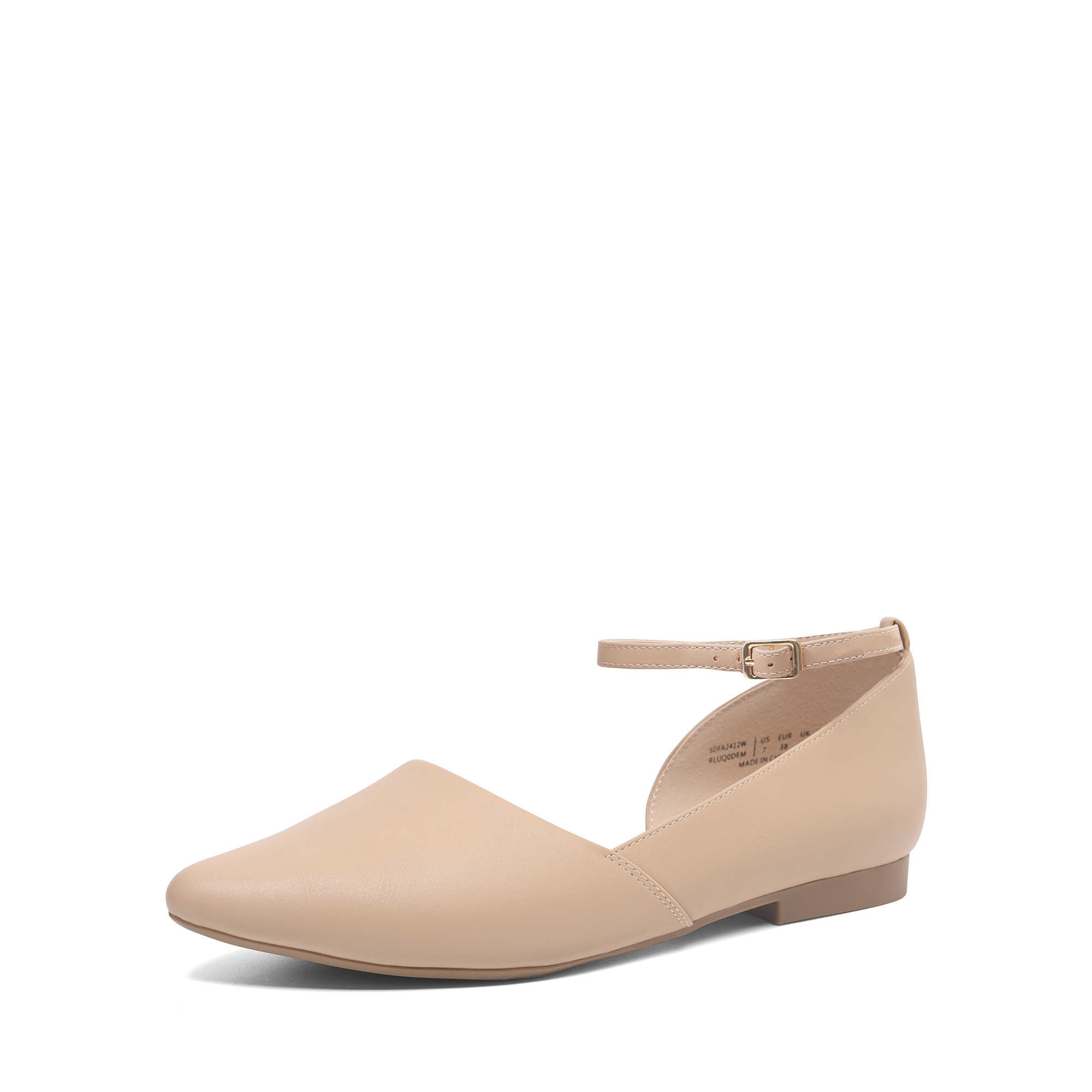 DREAM PAIRS Ankle Strap Pointed Toe D Orsay Flats