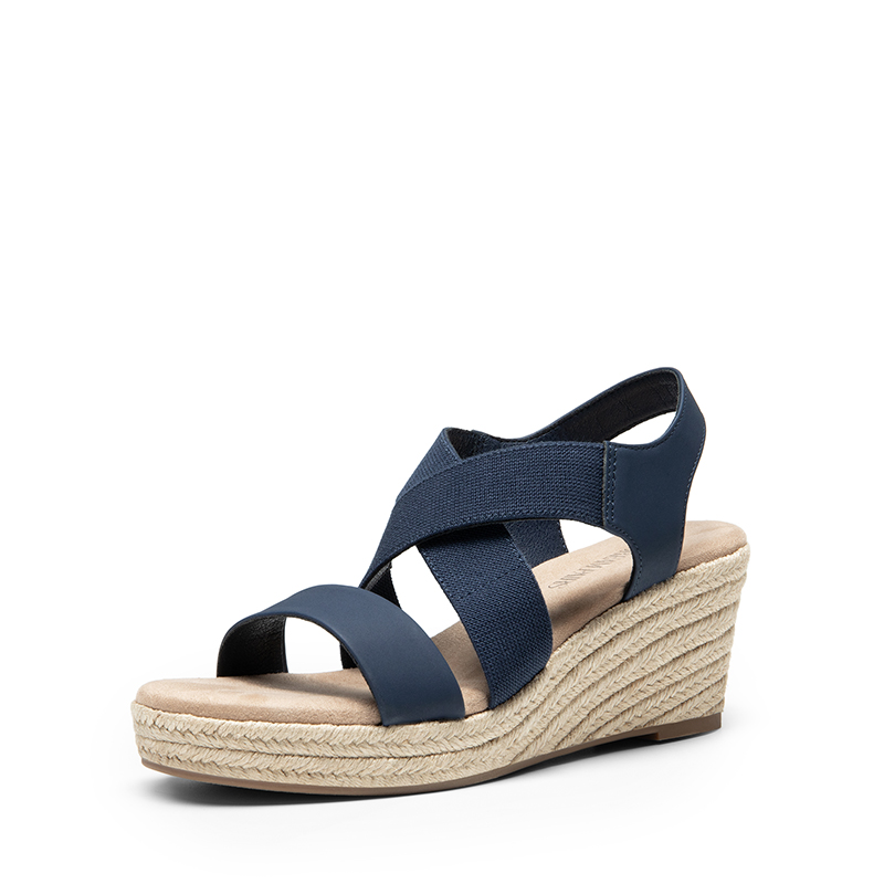 DREAM PAIRS Elastic Ankle Strap Espadrille Wedge Sandals