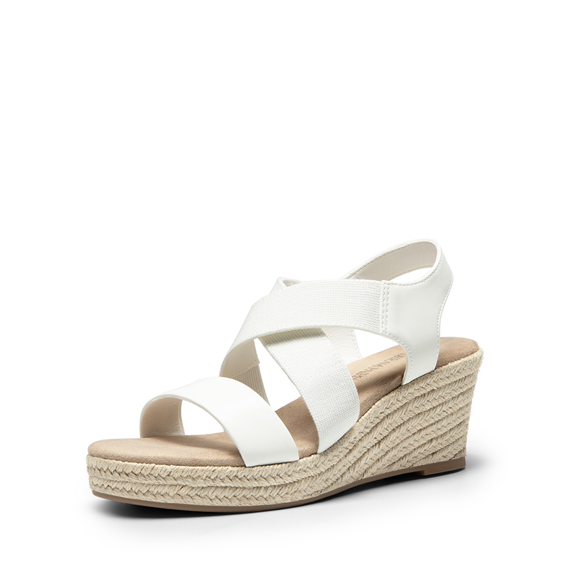 DREAM PAIRS Elastic Ankle Strap Espadrille Wedge Sandals — view 1