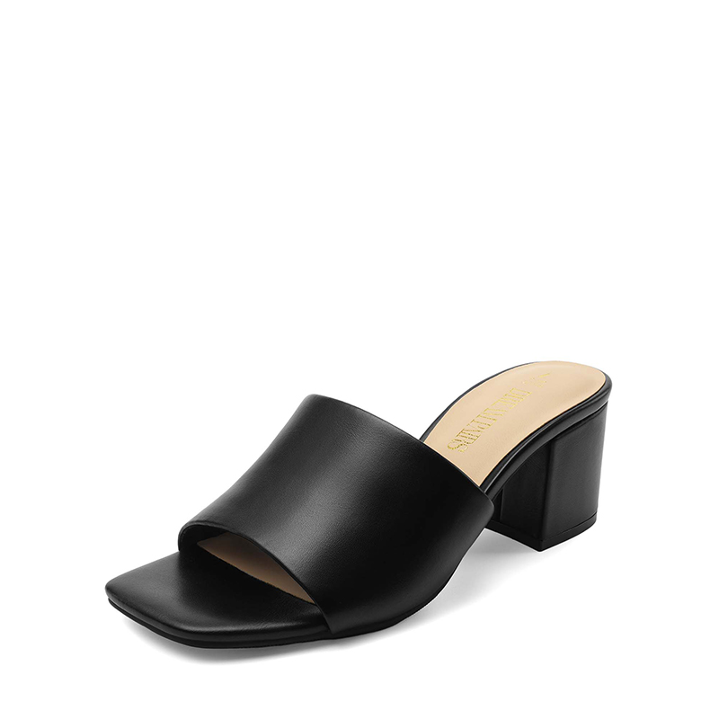 DREAM PAIRS Square Toe Casual Chunky Heel Sandals — view 1