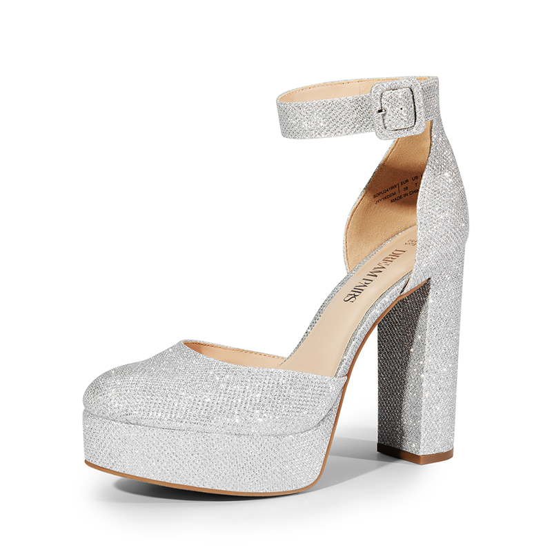 DREAM PAIRS Platform Ankle Strap High Heel Pumps — view 3