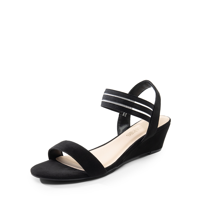 DREAM PAIRS Slip on Elastic Strap Wedge Sandals — view 1