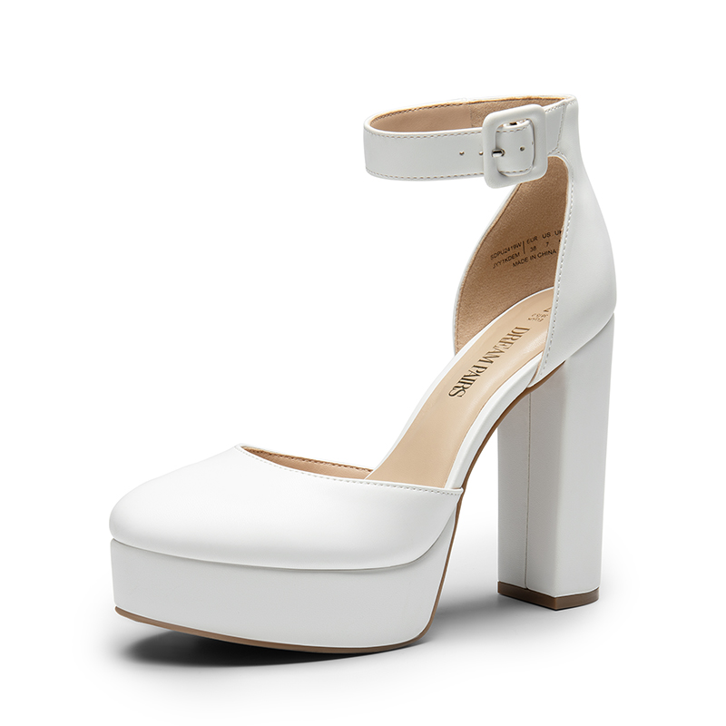 DREAM PAIRS Platform Ankle Strap High Heel Pumps — view 2