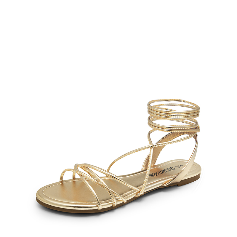 DREAM PAIRS Strappy Lace Up Flat Sandals — view 3
