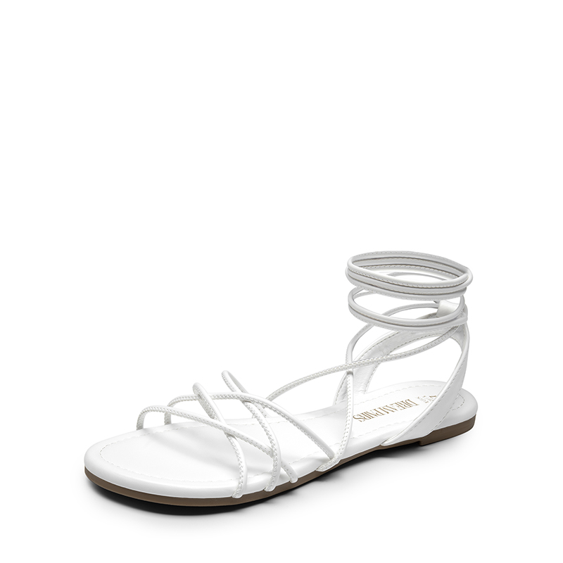 DREAM PAIRS Strappy Lace Up Flat Sandals — view 1