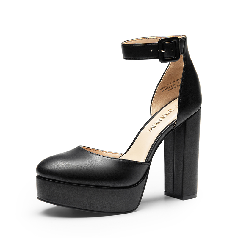 DREAM PAIRS Platform Ankle Strap High Heel Pumps — view 1