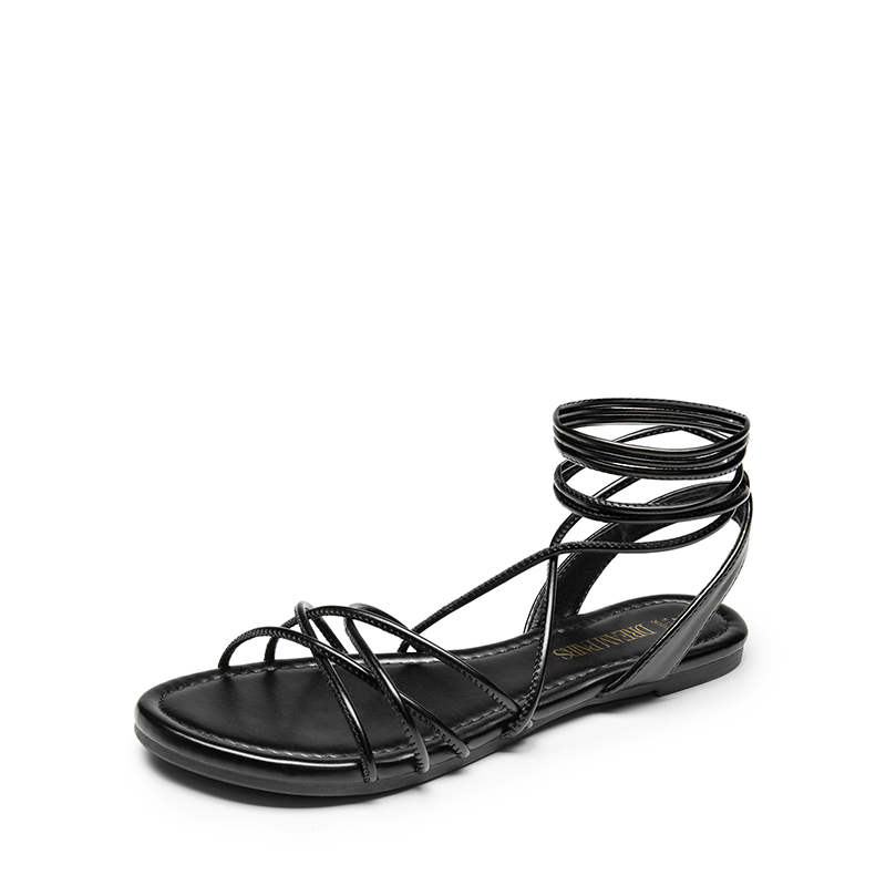 DREAM PAIRS Strappy Lace Up Flat Sandals