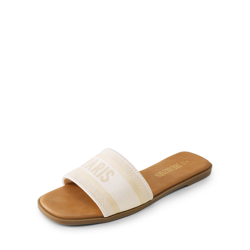 DREAM PAIRS Square Toe Flat Slide Sandals — view 2