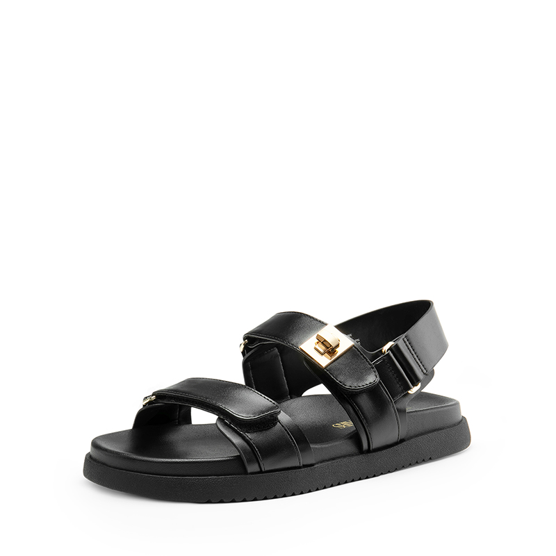 DREAM PAIRS Hook And Loop Straps Flat Sandals — view 1