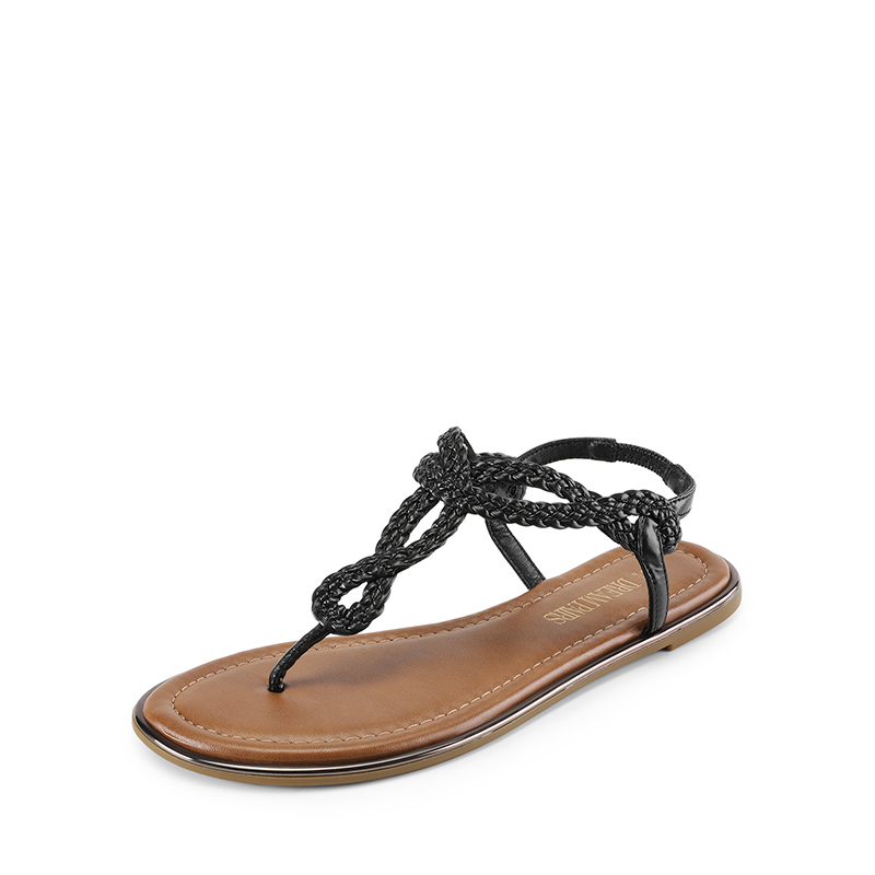 DREAM PAIRS Comfortable T Strap Thong Flat Sandals