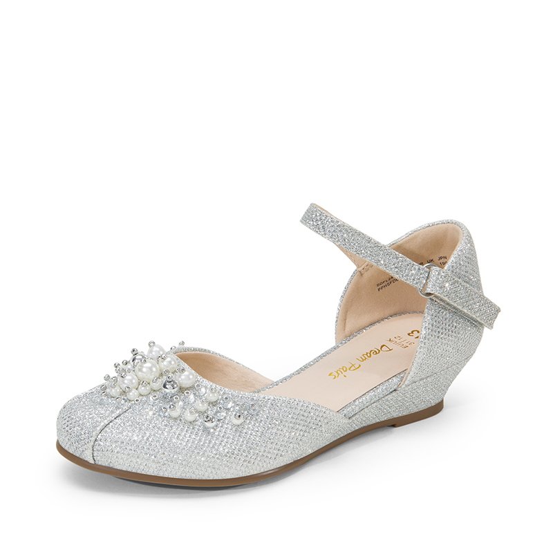 DREAM PAIRS Girls Pearl Low Wedge Shoes — view 1