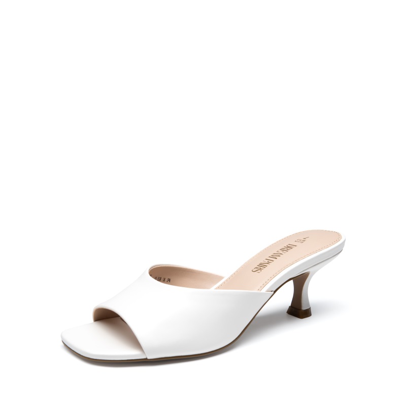 DREAM PAIRS Square Toe Slip On Heel Sandals — view 1