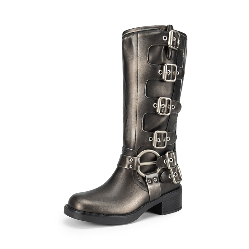 DREAM PAIRS Square Toe Motorcycle Boots — view 3