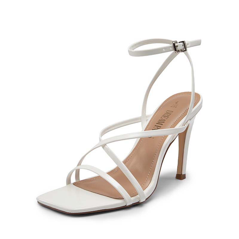 DREAM PAIRS Square Toe Strappy Stiletto Heel Sandals — view 1