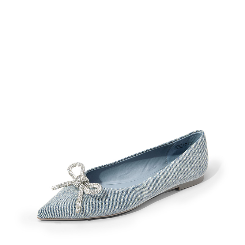 DREAM PAIRS Rhinestone Bow Pointed Toe Flats — view 1