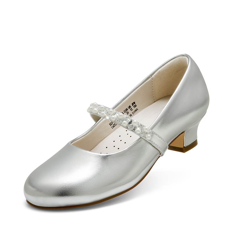 DREAM PAIRS Girls  Rhinestone Mary Jane Low Heels — view 1