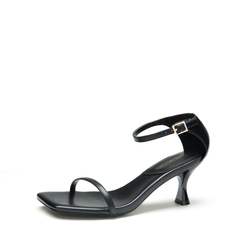 DREAM PAIRS Square Toe One Strap Kitten Heel Sandals — view 1