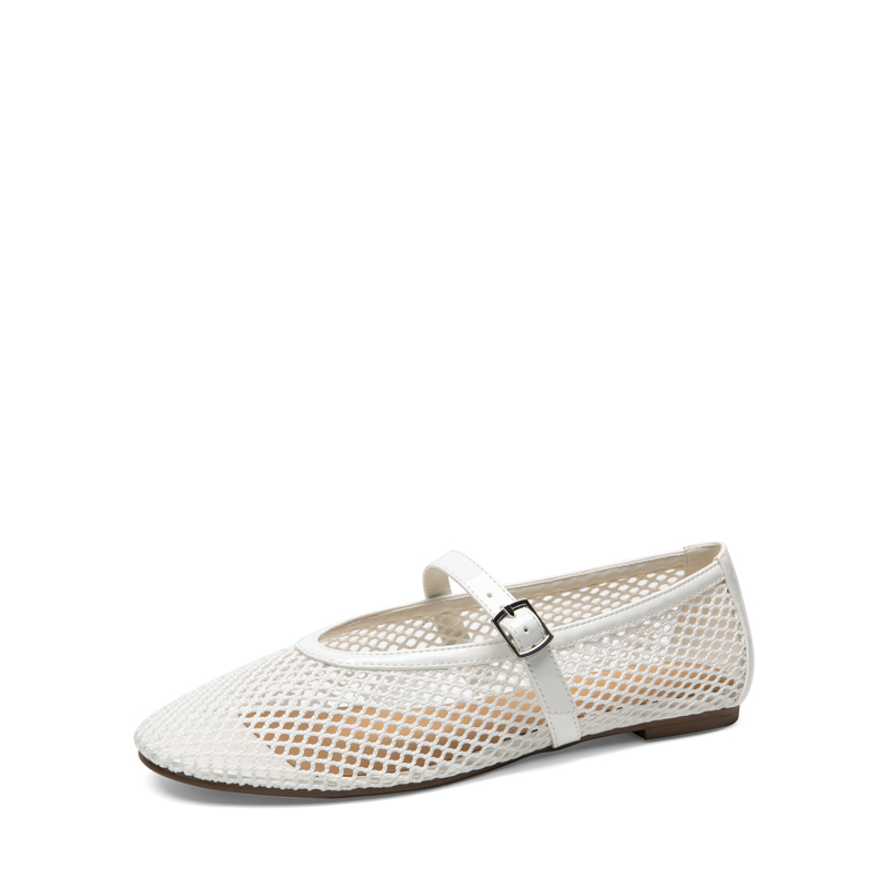 DREAM PAIRS Mesh Mary Jane Ballet Flats