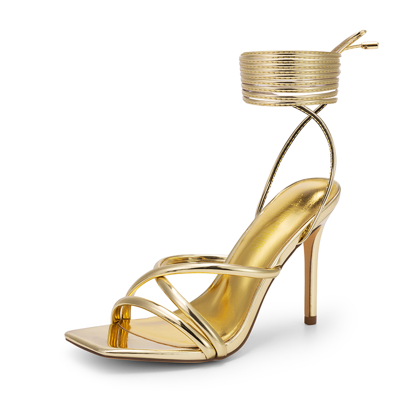 DREAM PAIRS Lace Up Strappy Stilleto Sandals