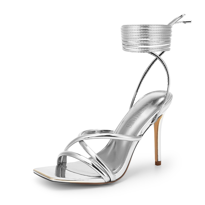 DREAM PAIRS Lace Up Strappy Stilleto Sandals