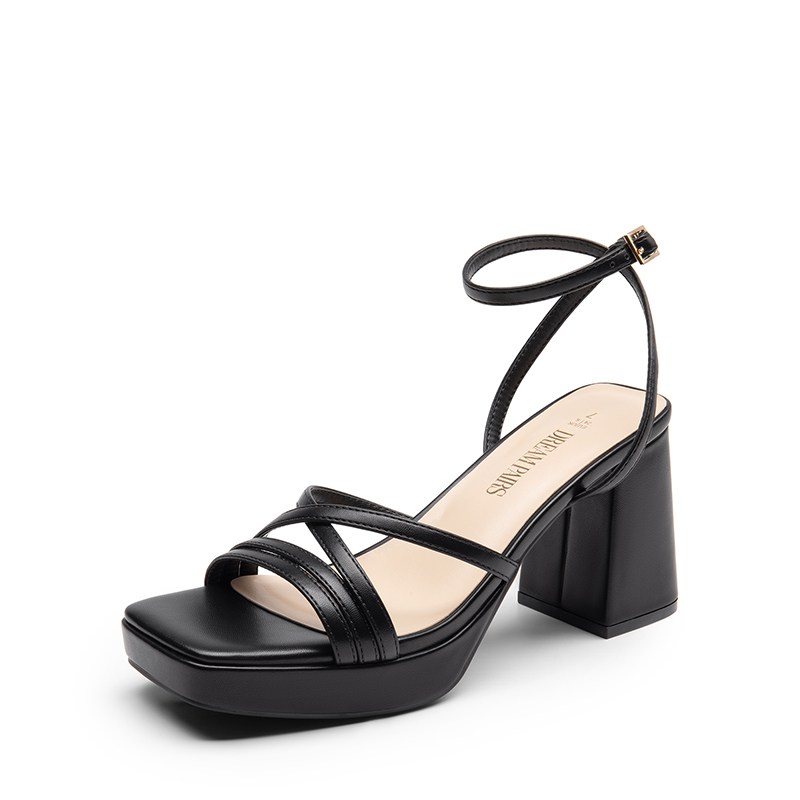 DREAM PAIRS Multiple strap Platform Heeled Sandals — view 1