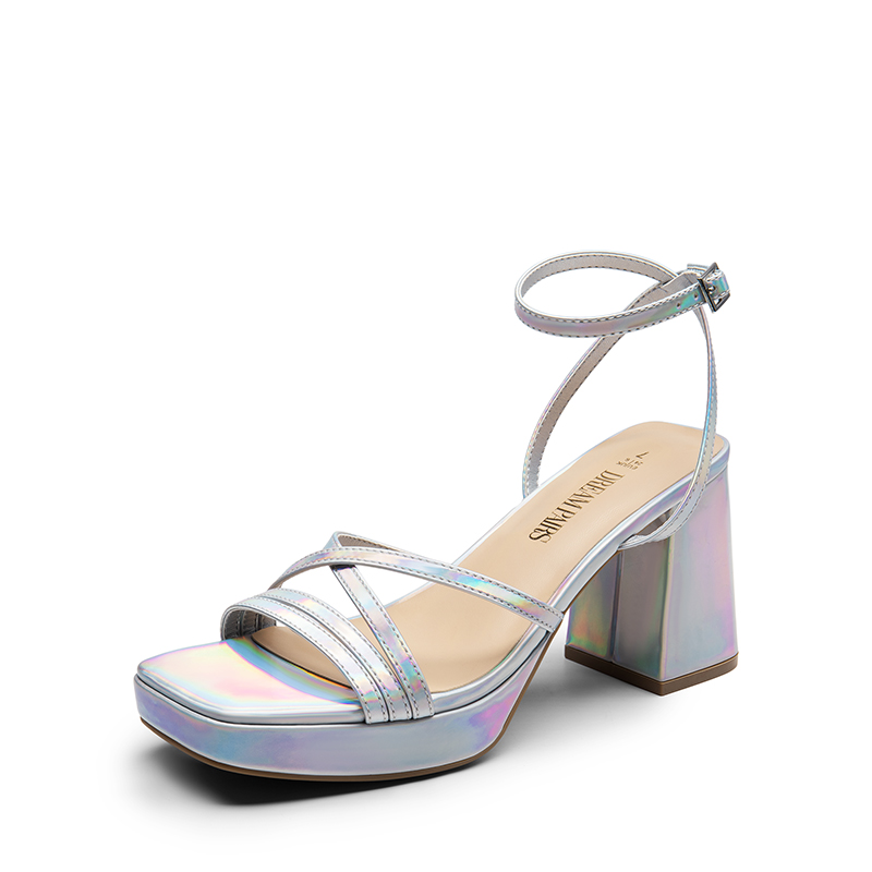 DREAM PAIRS Multiple strap Platform Heeled Sandals