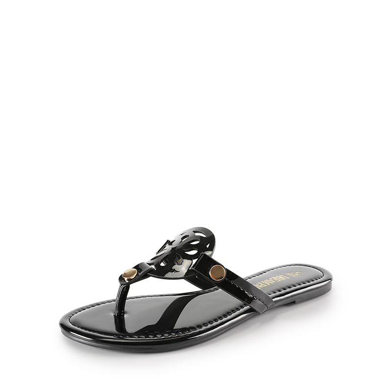 DREAM PAIRS Hollow Cut Out Thong Flat Sandals