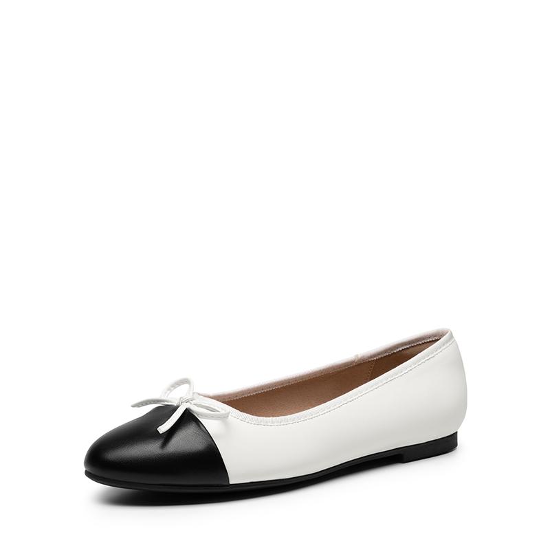 DREAM PAIRS Bow Dual tone Cap Toe Flats — view 1