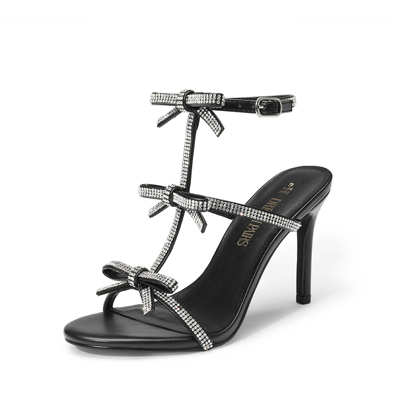DREAM PAIRS Rhinestone Bow Stiletto Sandals — view 1