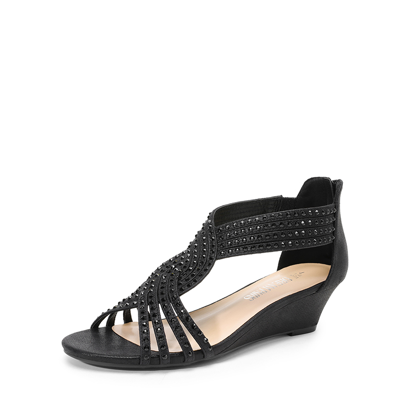 DREAM PAIRS Rhinestone Wedge Sandals — view 1