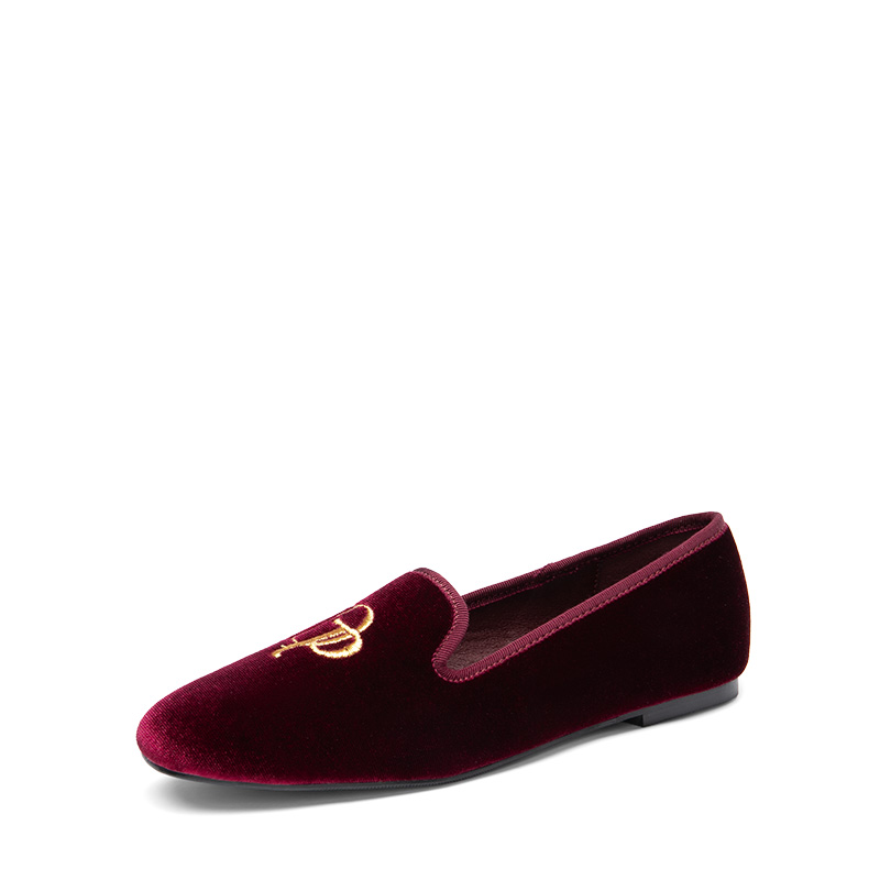 DREAM PAIRS Velvet Embroidery Flats — view 1