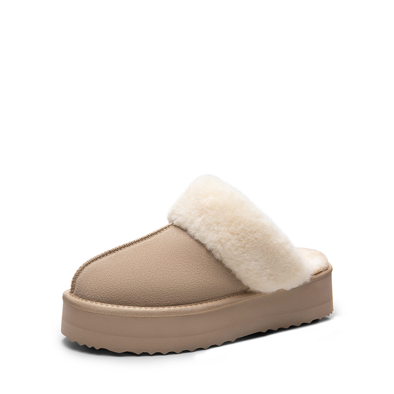DREAM PAIRS  FuzzyEasy Platform Slipper  Faux Fur Lining Platform Slippers — view 1