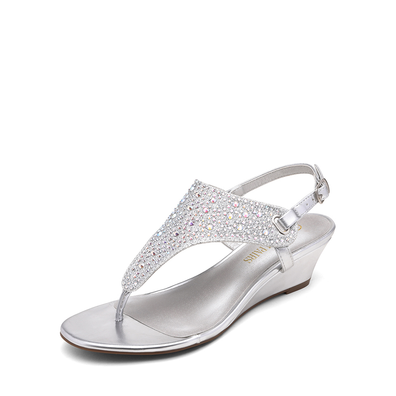 DREAM PAIRS Low Wedge Dress Sandals — view 1